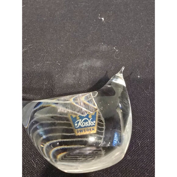 Signed Kosta 97429 Paul Hoff Glass Bird – Swedish Art Glass – Vtg 1970s Figurine - Picture 7 of 9